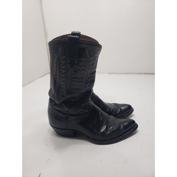 Vintage Tony Lama Mens Black Western Cowboy Size 9D Style Number 6213 Pre Owned main image 5